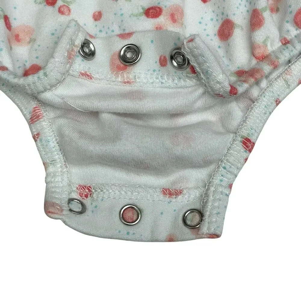 Isaac Mizrahi New York Baby Girl Pink Floral Onesie Size 3-6 Months